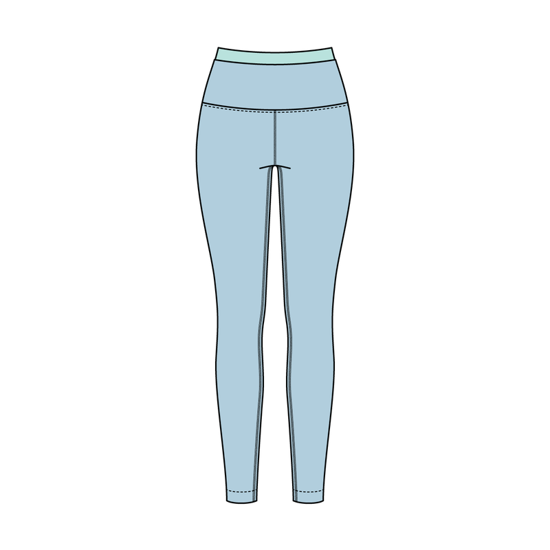 Women's High Rise Legging With Contrast Waistband