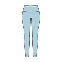 WOMEN'S HIGH RISE LEGGING WITH CONTRAST WAISTBAND