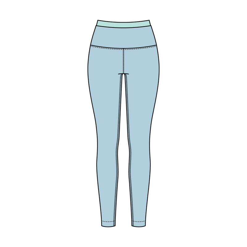 Women's High Rise Legging With Contrast Waistband
