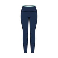 WOMEN'S HIGH RISE LEGGING WITH CONTRAST WAISTBAND