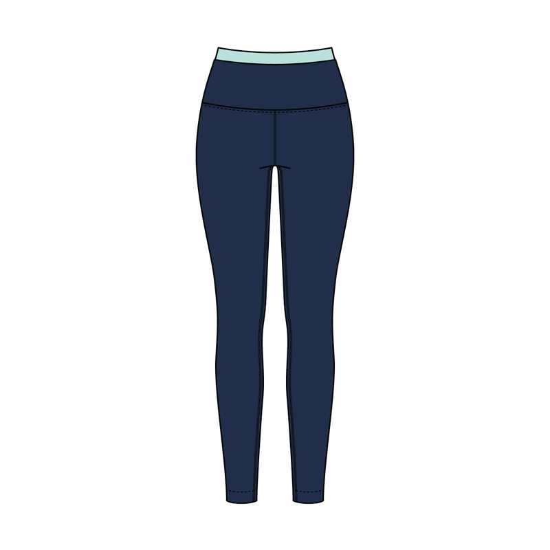 Women's High Rise Legging With Contrast Waistband