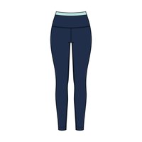 WOMEN'S HIGH RISE LEGGING WITH CONTRAST WAISTBAND