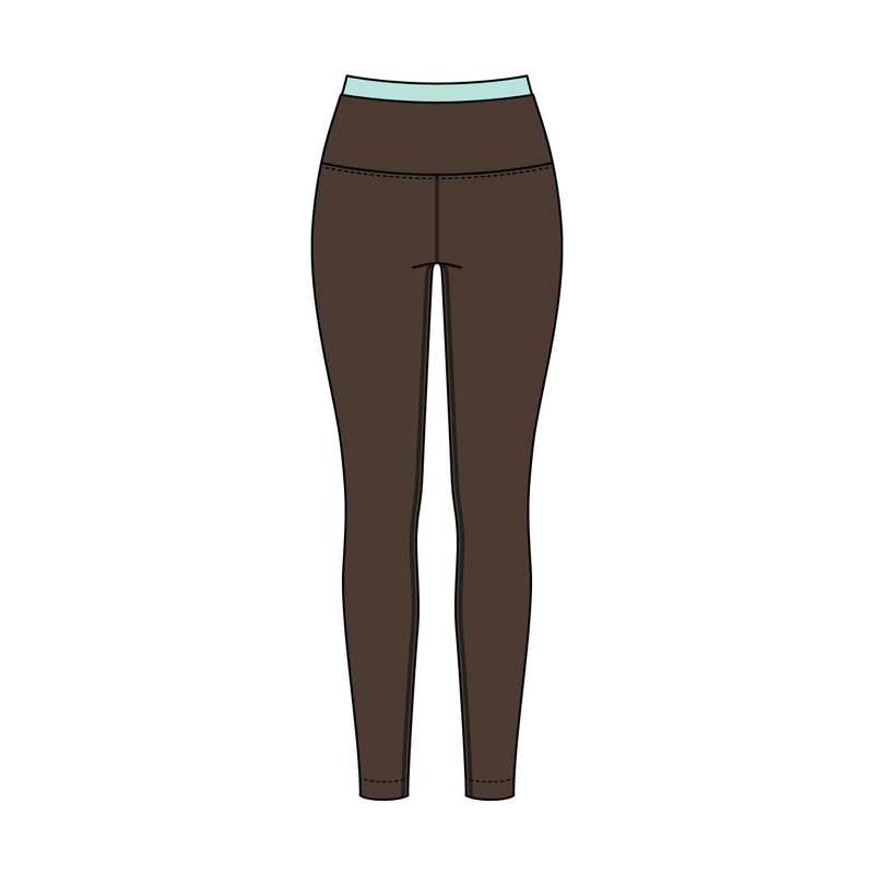 Women's High Rise Legging With Contrast Waistband