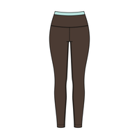 WOMEN'S HIGH RISE LEGGING WITH CONTRAST WAISTBAND
