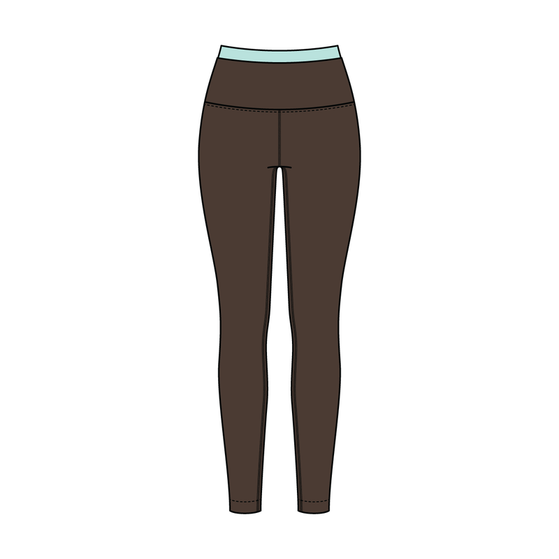 Women's High Rise Legging With Contrast Waistband