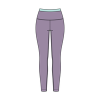 WOMEN'S HIGH RISE LEGGING WITH CONTRAST WAISTBAND