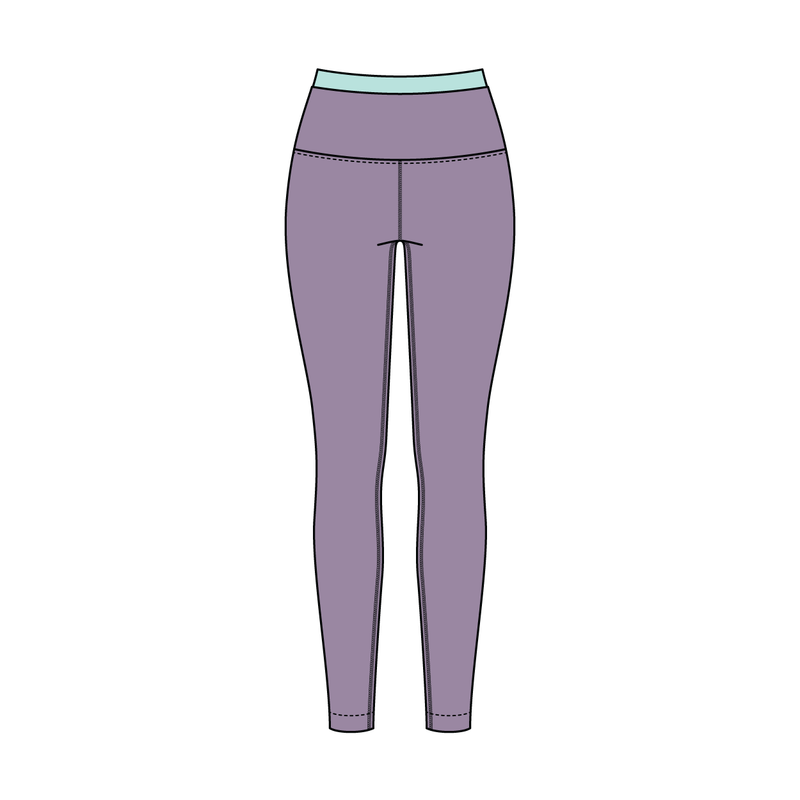 Women's High Rise Legging With Contrast Waistband