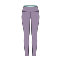 WOMEN'S HIGH RISE LEGGING WITH CONTRAST WAISTBAND