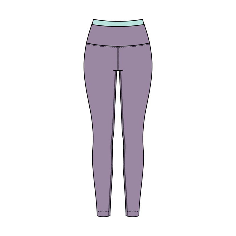 Women's High Rise Legging With Contrast Waistband