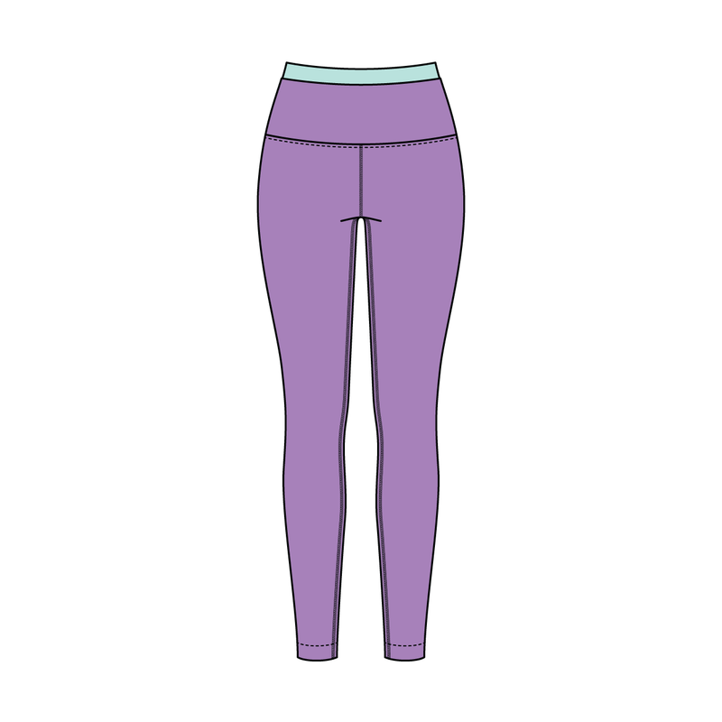 Women's High Rise Legging With Contrast Waistband