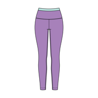 WOMEN'S HIGH RISE LEGGING WITH CONTRAST WAISTBAND