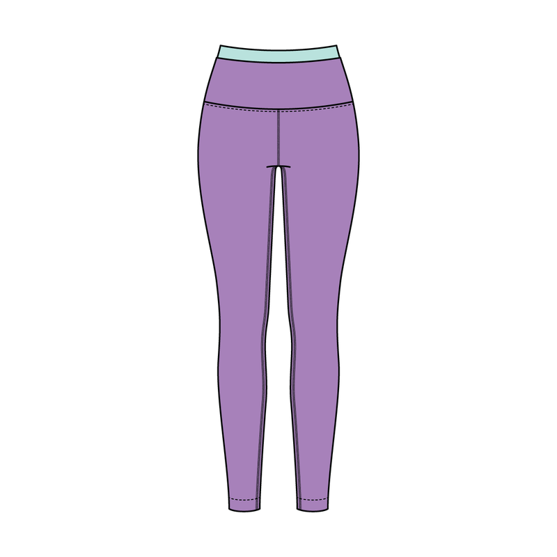 Women's High Rise Legging With Contrast Waistband