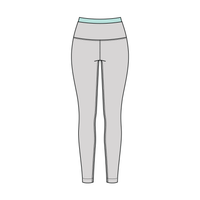 WOMEN'S HIGH RISE LEGGING WITH CONTRAST WAISTBAND