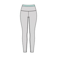 WOMEN'S HIGH RISE LEGGING WITH CONTRAST WAISTBAND