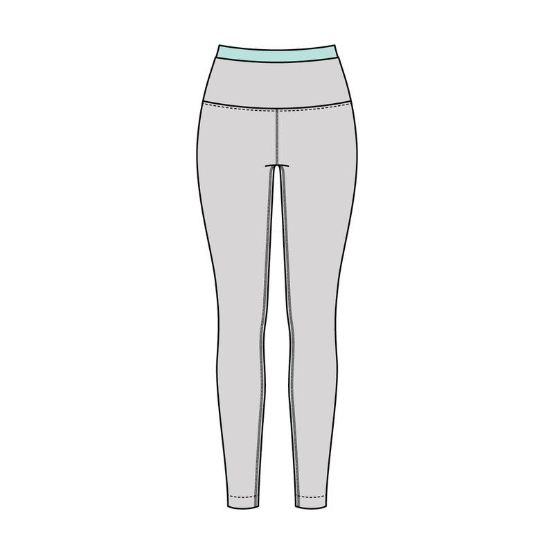 Women's High Rise Legging With Contrast Waistband