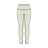 WOMEN'S HIGH RISE LEGGING WITH CONTRAST WAISTBAND