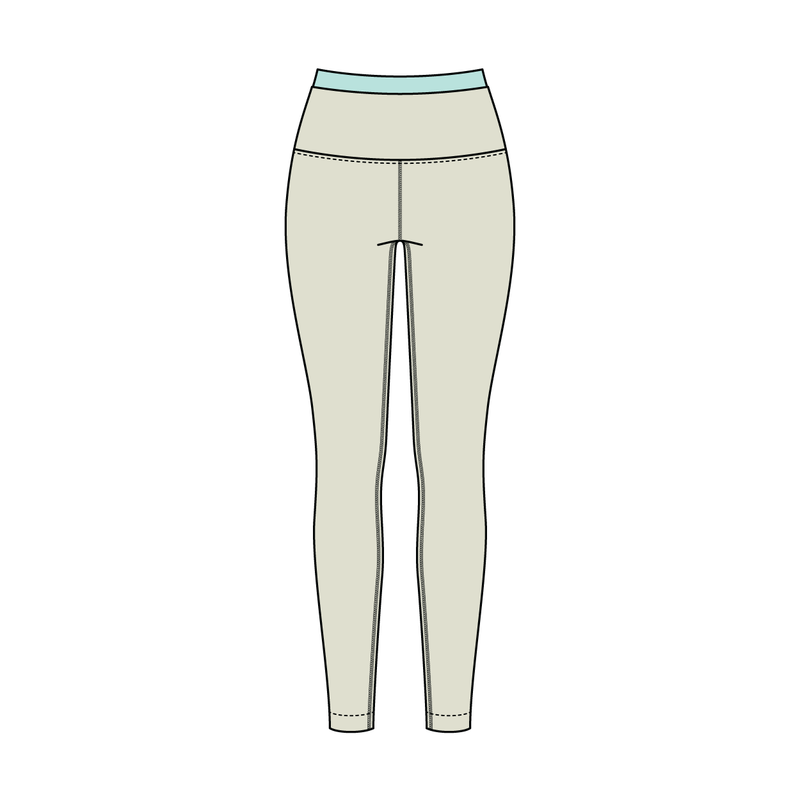 Women's High Rise Legging With Contrast Waistband
