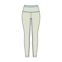 WOMEN'S HIGH RISE LEGGING WITH CONTRAST WAISTBAND