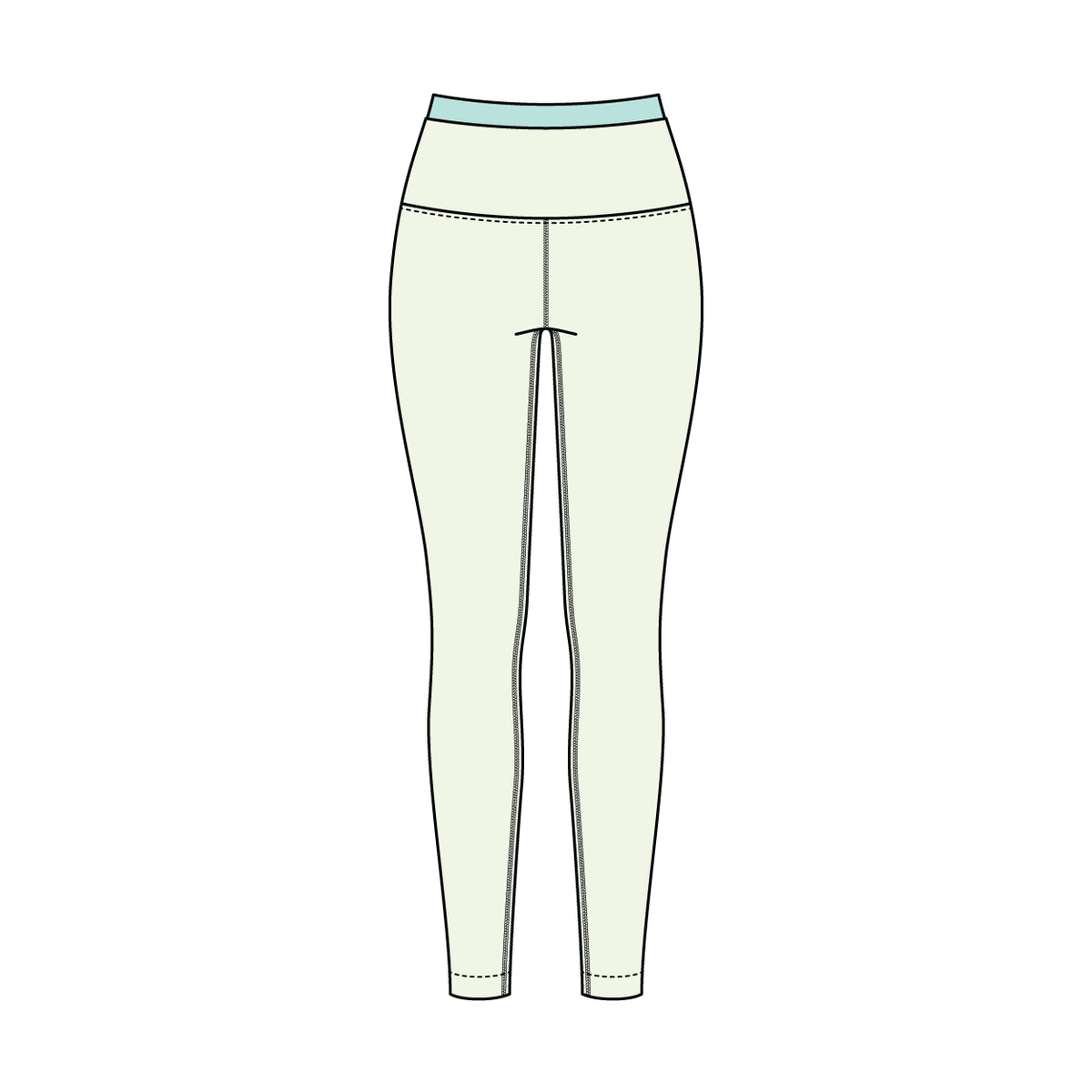 WOMEN'S HIGH RISE LEGGING WITH CONTRAST WAISTBAND