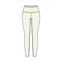 WOMEN'S HIGH RISE LEGGING WITH CONTRAST WAISTBAND