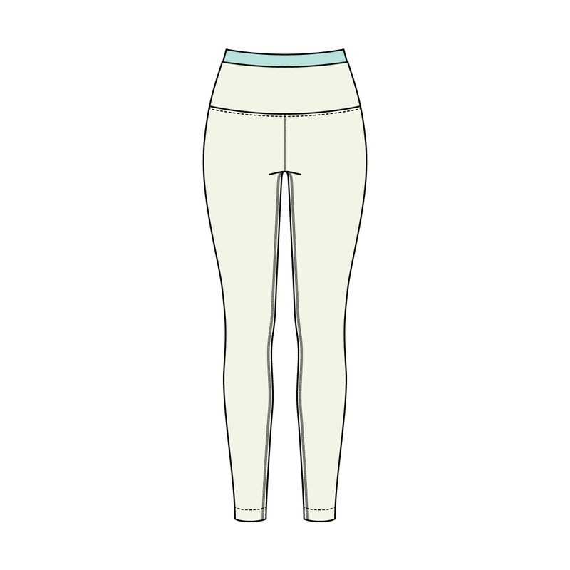 Women's High Rise Legging With Contrast Waistband