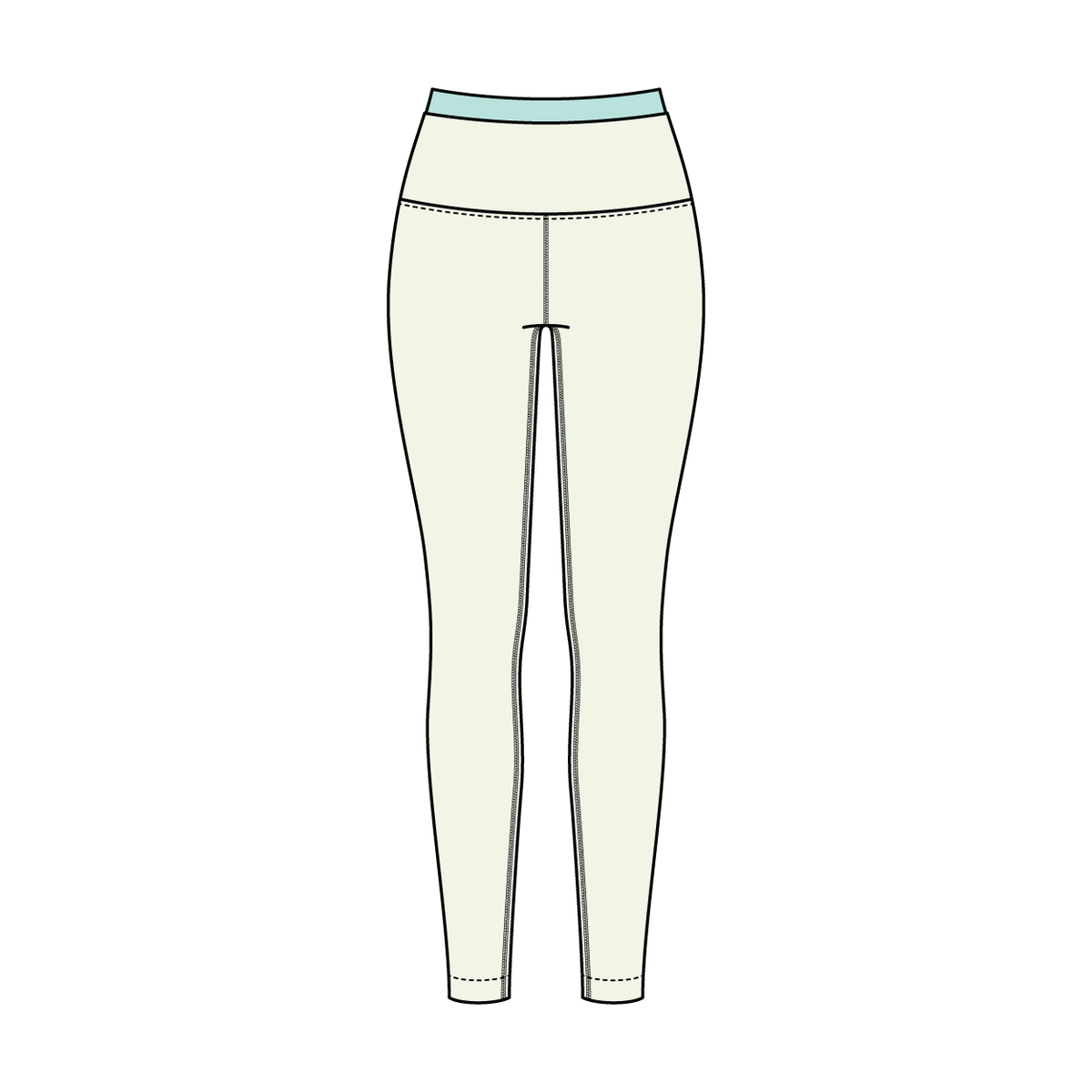 WOMEN'S HIGH RISE LEGGING WITH CONTRAST WAISTBAND