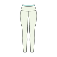 WOMEN'S HIGH RISE LEGGING WITH CONTRAST WAISTBAND