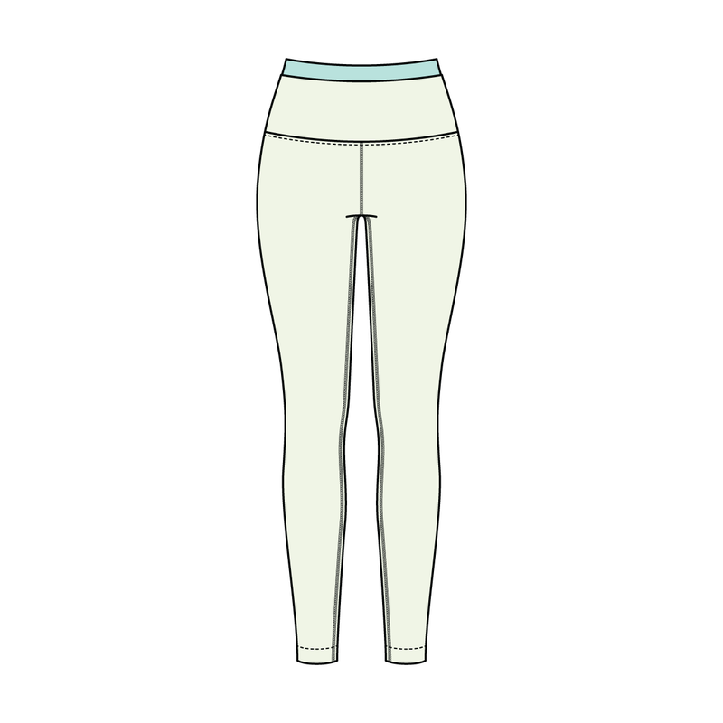 Women's High Rise Legging With Contrast Waistband