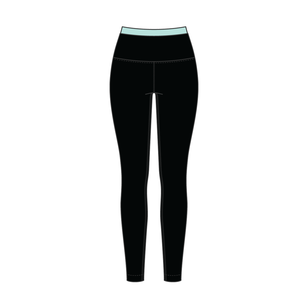 WOMEN'S HIGH RISE LEGGING WITH CONTRAST WAISTBAND