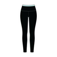 WOMEN'S HIGH RISE LEGGING WITH CONTRAST WAISTBAND