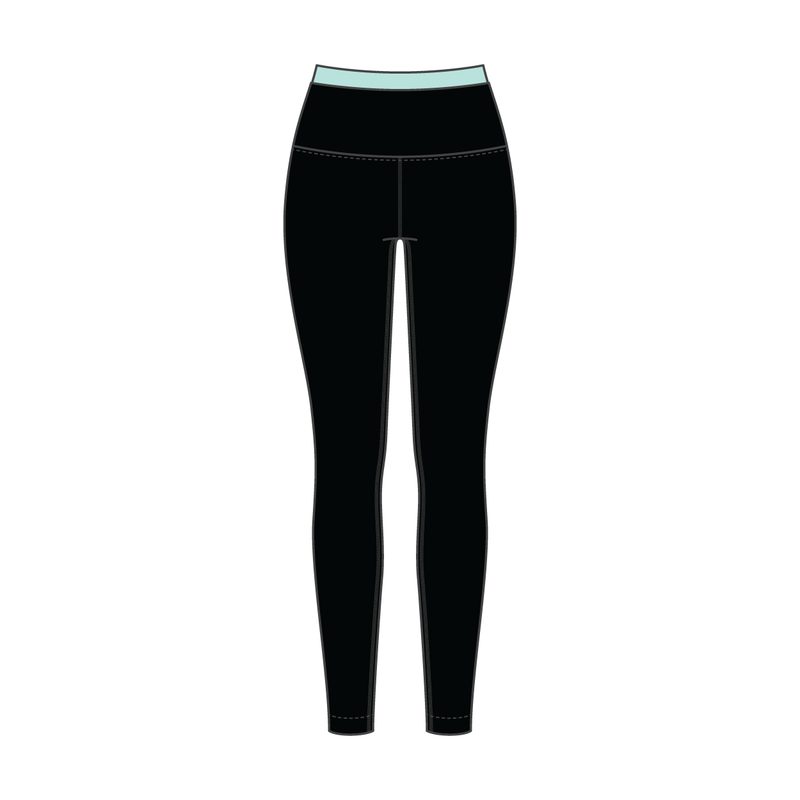 Women's High Rise Legging With Contrast Waistband