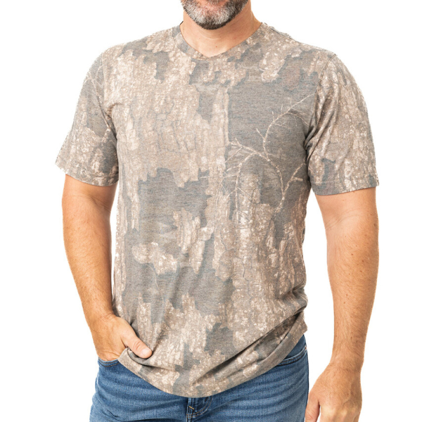 Realtree Tri Blend Short Sleeve Men's Crew Neck Shirt