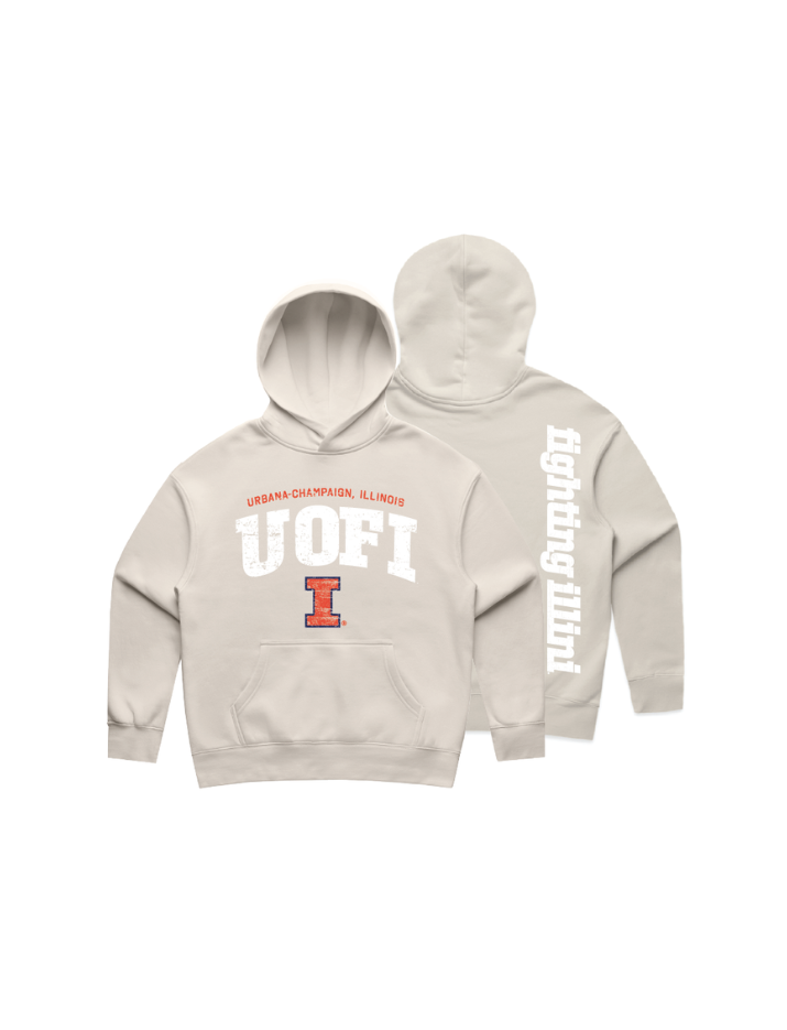 University of Illinois Faded Varsity Hoodie - The Collegiate Lineup
