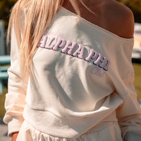 Daydream Off Shoulder Sweatshirt Cropped – The Collegiate Lineup
