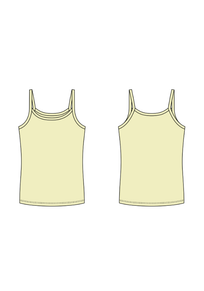 RIB FULL LENGTH SCOOP NECK TANK WITH SPAGHETTI STRAPS