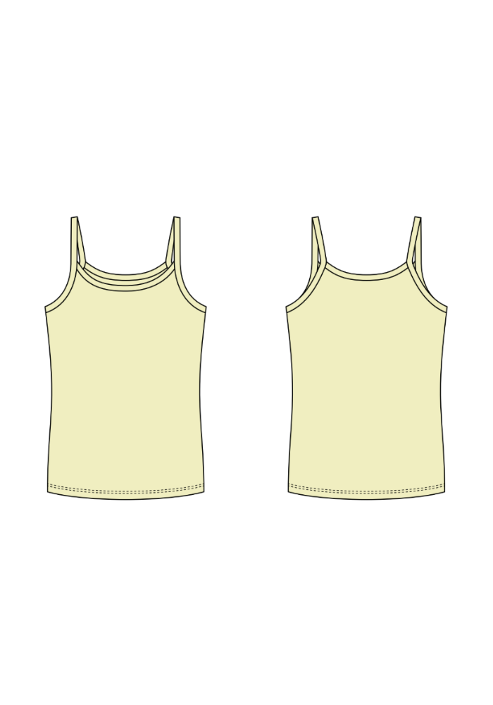 RIB FULL LENGTH SCOOP NECK TANK WITH SPAGHETTI STRAPS