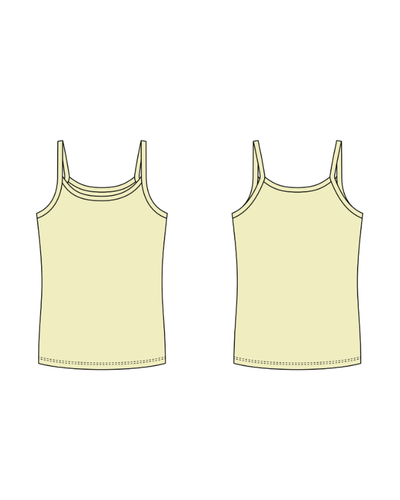 RIB FULL LENGTH SCOOP NECK TANK WITH SPAGHETTI STRAPS