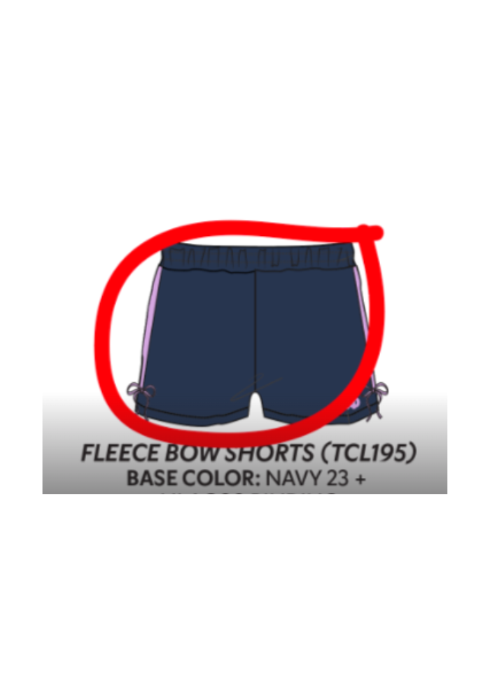 WOMEN'S HEAVYWEIGHT FLEECE BOW SHORTS