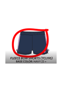 WOMEN'S HEAVYWEIGHT FLEECE BOW SHORTS