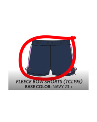 WOMEN'S HEAVYWEIGHT FLEECE BOW SHORTS