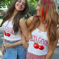 Ribbed Scoop Neck Tank with Bow - The Collegiate Lineup
