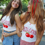 Ribbed Scoop Neck Tank with Bow