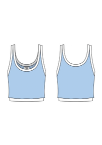 WOMEN'S ACTIVE DOUBLE LAYER CROPPED TANK