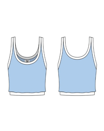 WOMEN'S ACTIVE DOUBLE LAYER CROPPED TANK
