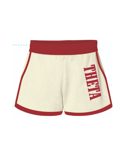 WOMEN'S HEAVYWEIGHT FLEECE CONTRAST SHORTS WITH BINDING DETAIL
