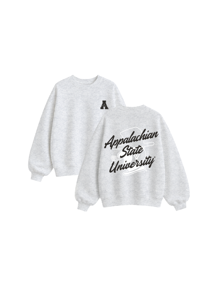 Appalachian State University Oversized Fleece Crewneck