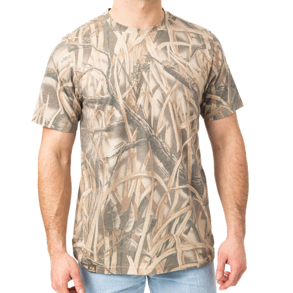 Realtree Tri Blend Short Sleeve Men's Crew Neck Shirt
