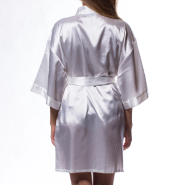 Satin Kimono Short Robe