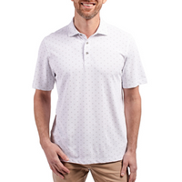 Virtue Eco Pique Tile Print Recycled Mens Polo