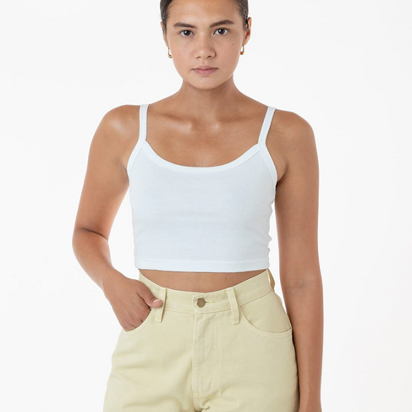 Baby Rib Spaghetti Crop Tank